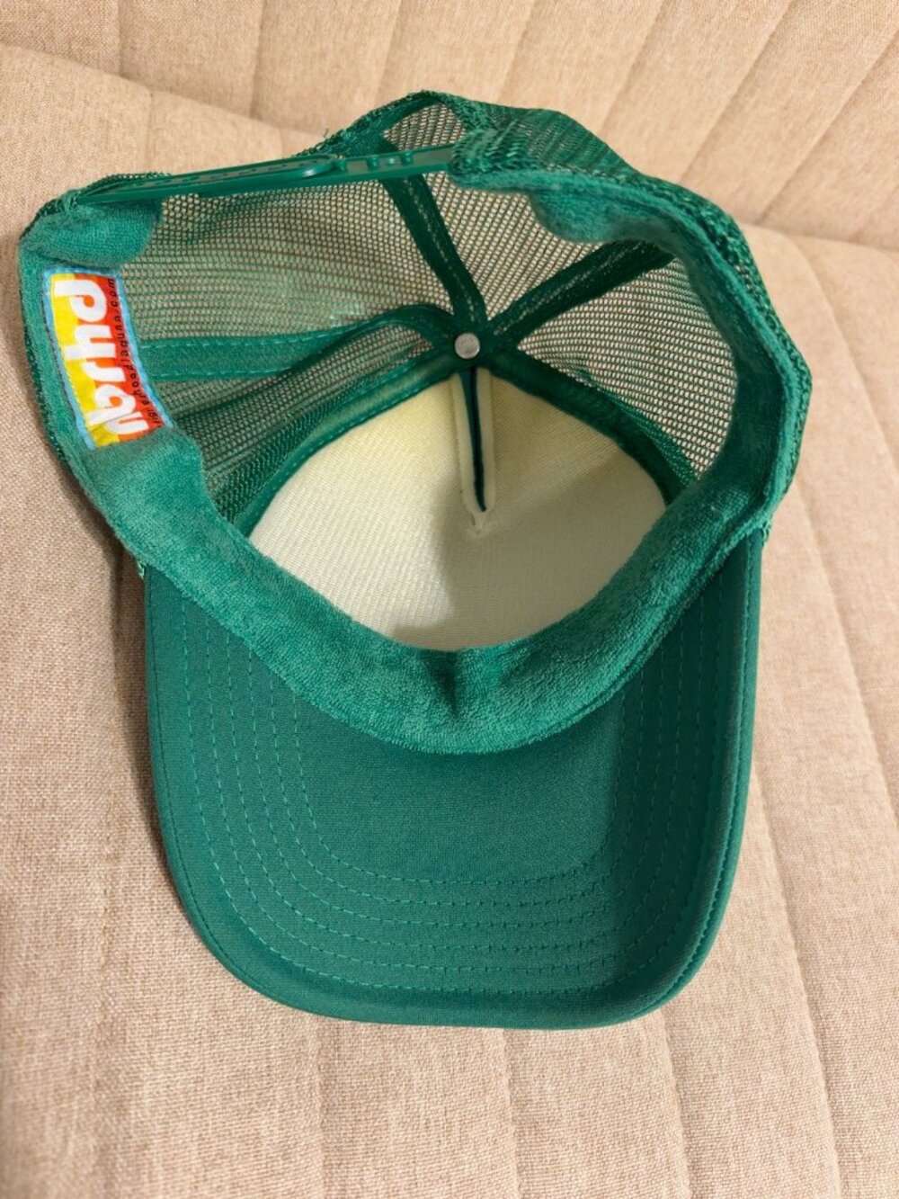 nbhd Get Your Mahj On Mahjong Trucker Hat Green Pink - Picture 2 of 3